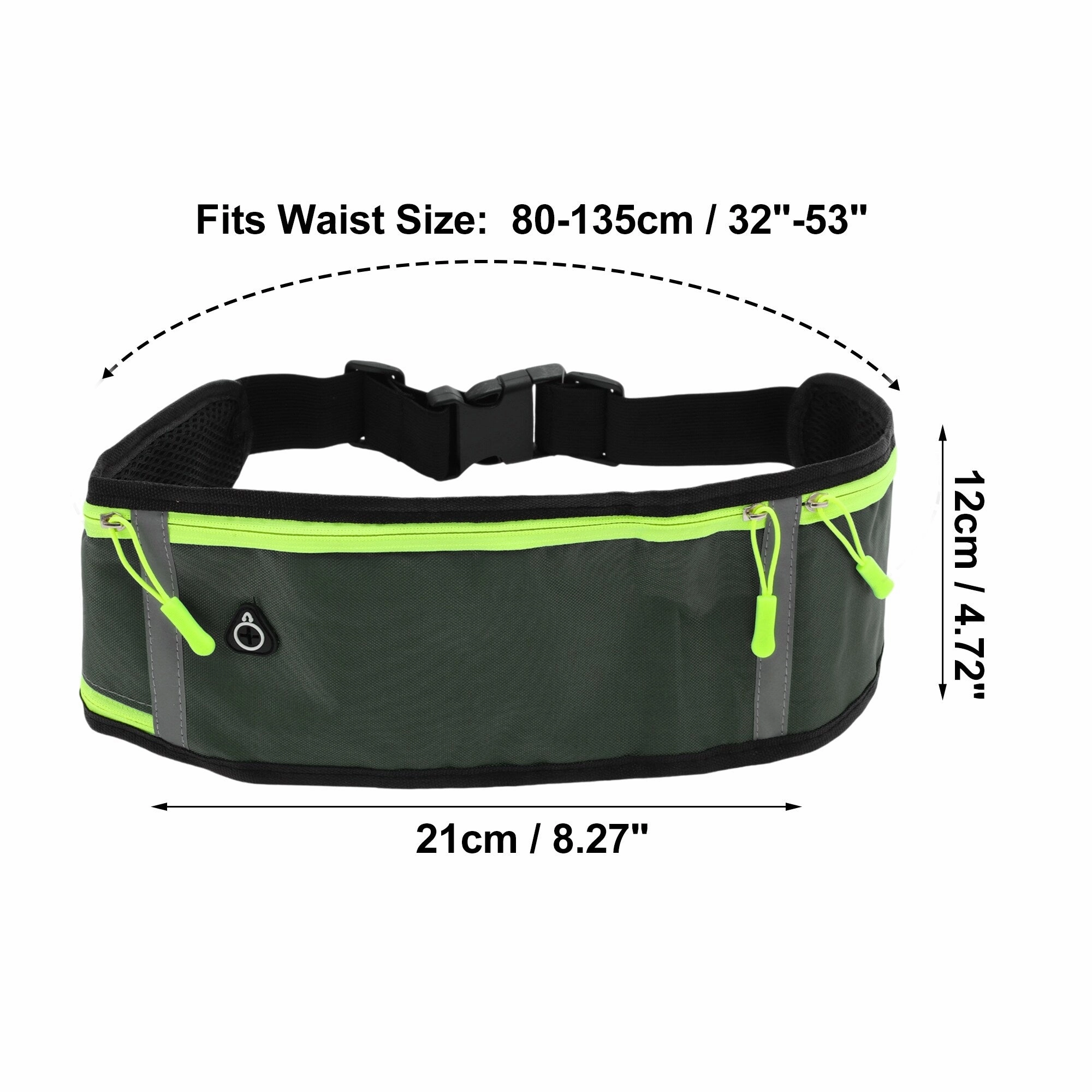 1 Pc Three Pocket Running Waist Pack for Hiking Gym