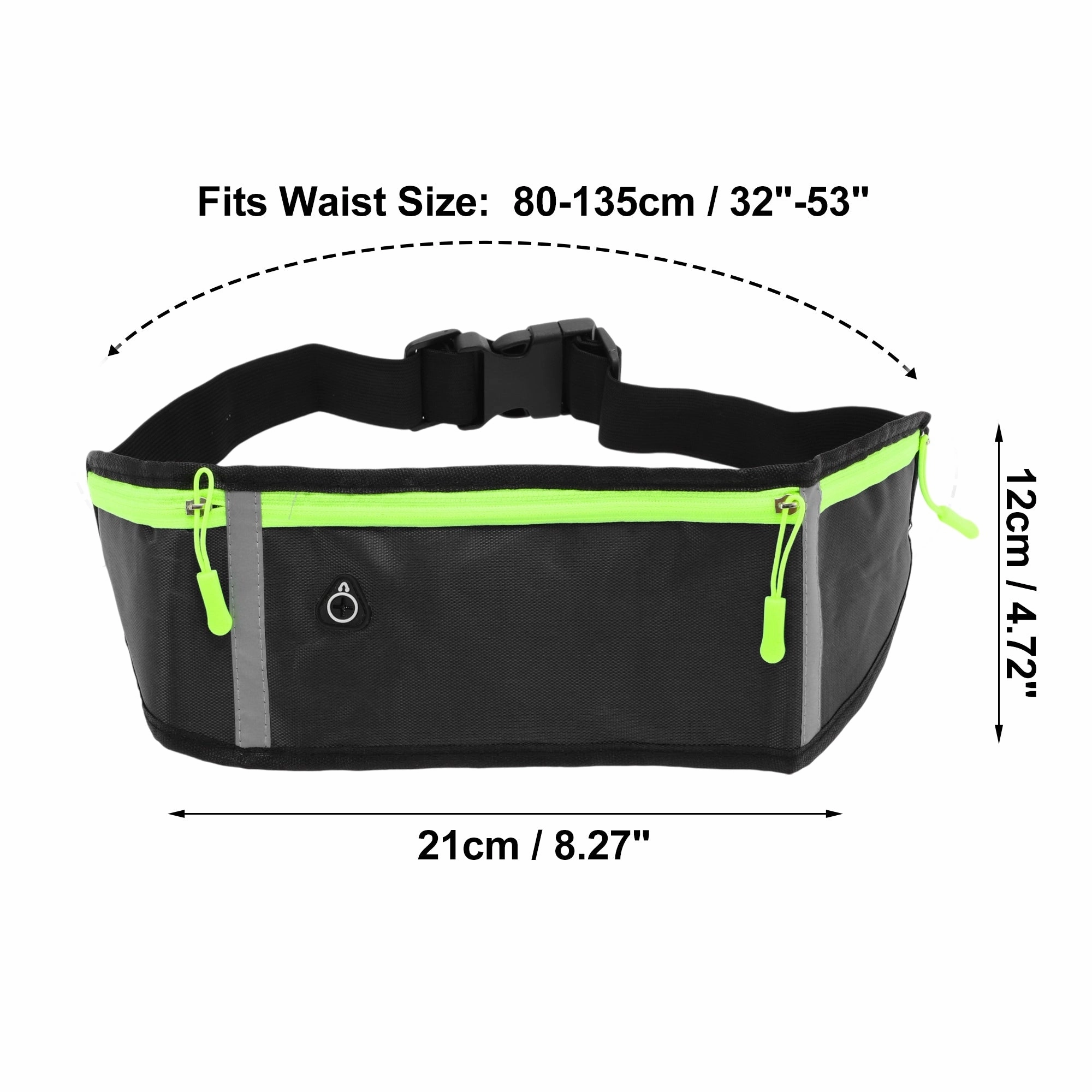 1 Pc Three Pocket Running Waist Pack for Hiking Gym