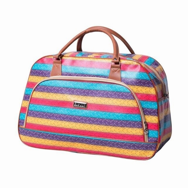 2019 Fashion Travel Bag Zipper Pu Leather Travel Bag Women Weekender Storage Carry On Travel Fashion Brand Design