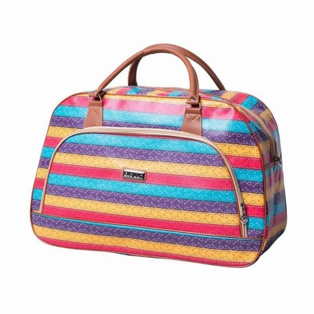 2019 Fashion Travel Bag Zipper Pu Leather Travel Bag Women Weekender Storage Carry On Travel Fashion Brand Design