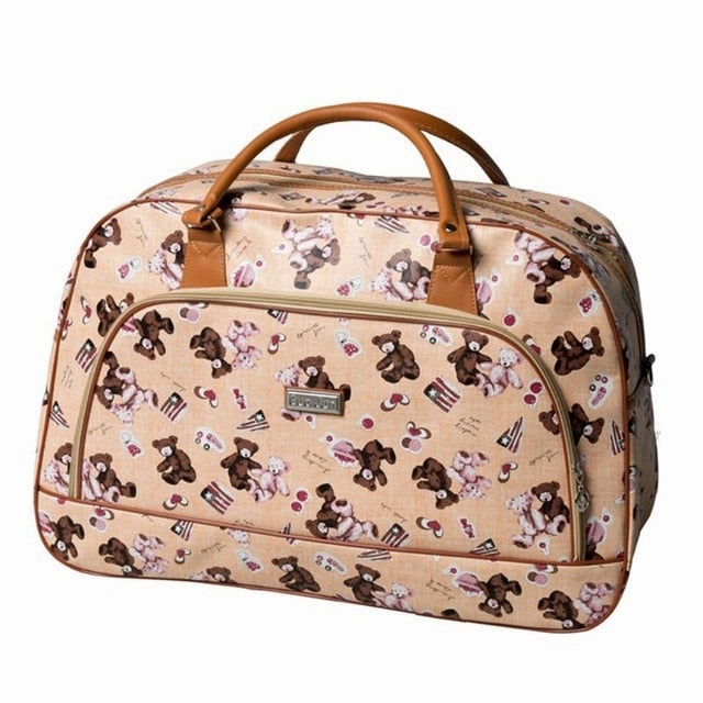 2019 Fashion Travel Bag Zipper Pu Leather Travel Bag Women Weekender Storage Carry On Travel Fashion Brand Design