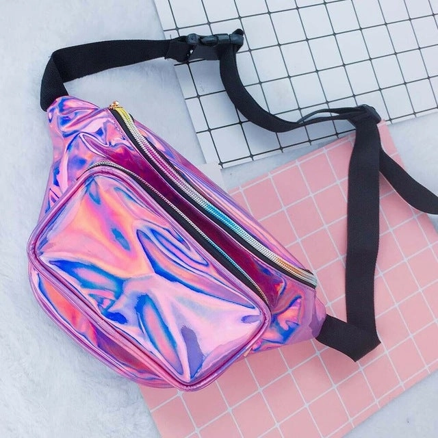 2019 New Brand Fashion Women Travel Waist  Money Belt Wallet Glitter Multicolor Bum HandBag Pouch