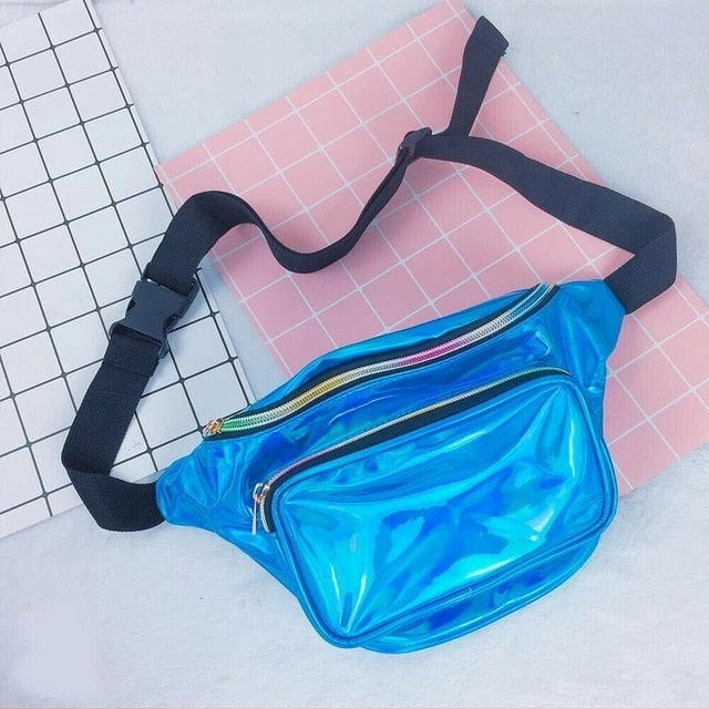 2019 New Brand Fashion Women Travel Waist  Money Belt Wallet Glitter Multicolor Bum HandBag Pouch