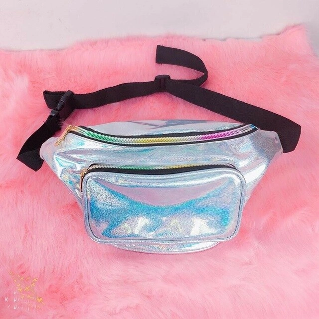2019 New Brand Fashion Women Travel Waist  Money Belt Wallet Glitter Multicolor Bum HandBag Pouch