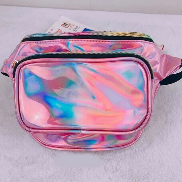 2019 New Brand Fashion Women Travel Waist  Money Belt Wallet Glitter Multicolor Bum HandBag Pouch