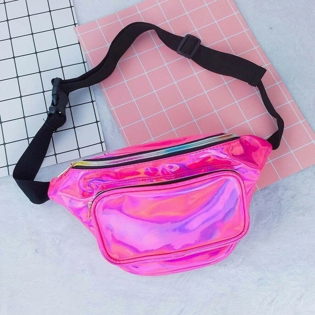 2019 New Brand Fashion Women Travel Waist  Money Belt Wallet Glitter Multicolor Bum HandBag Pouch