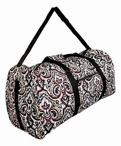 21 in Print Duffle, Overnight, Carry on Bag with Outside Pocket and Shoulder Strap (Personalized