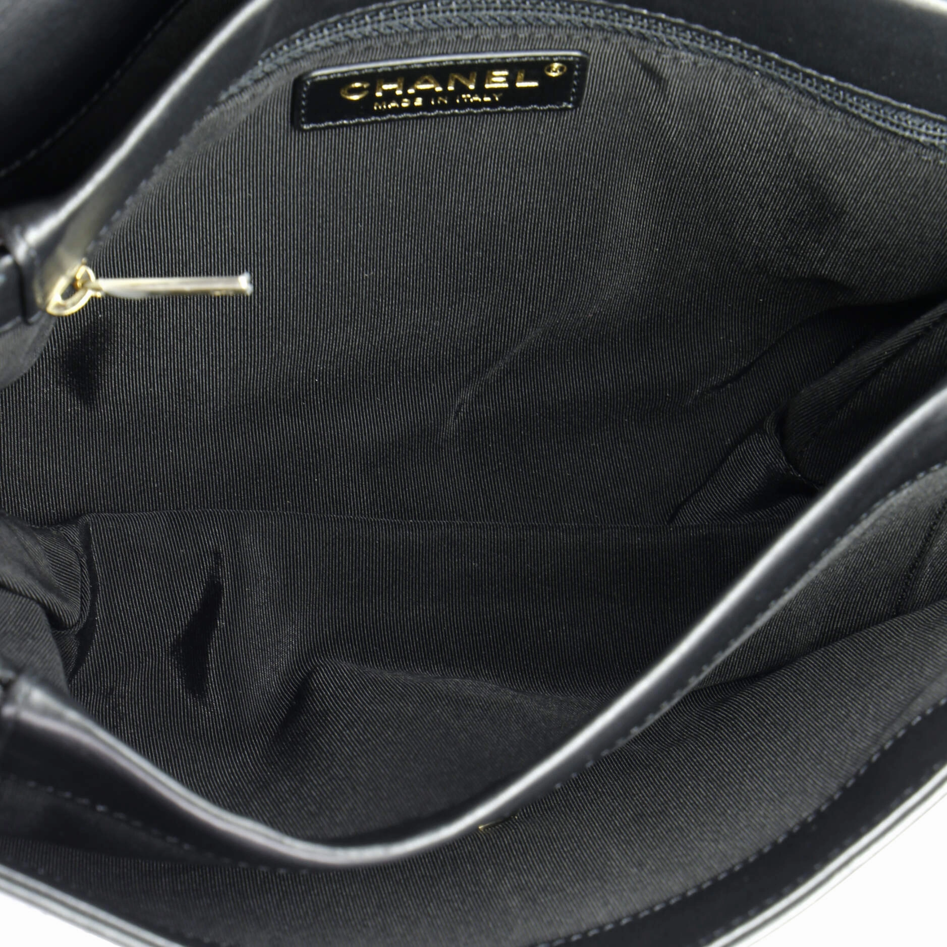 3 Compartment Flap Bag Quilted Calfskin Medium