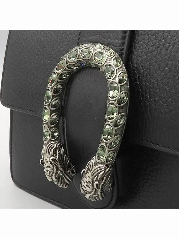 523367 Black leather Dionysus bamboo handle DFS T Galleria tote bag shoulder strap 2WAY