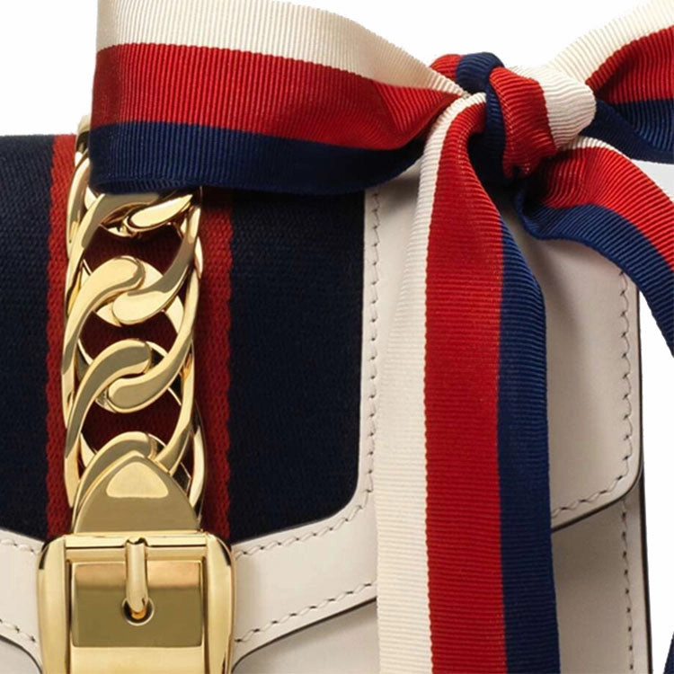 (WMNS) GUCCI Sylvie Series Leather Single-Shoulder Bag MIni-Size White 431666-CVLEG-8605
