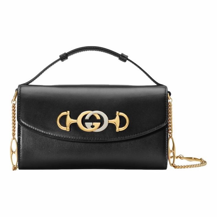 (WMNS) GUCCI Zumi Leather Shoulder Bag Black 564718-05J0X-1000