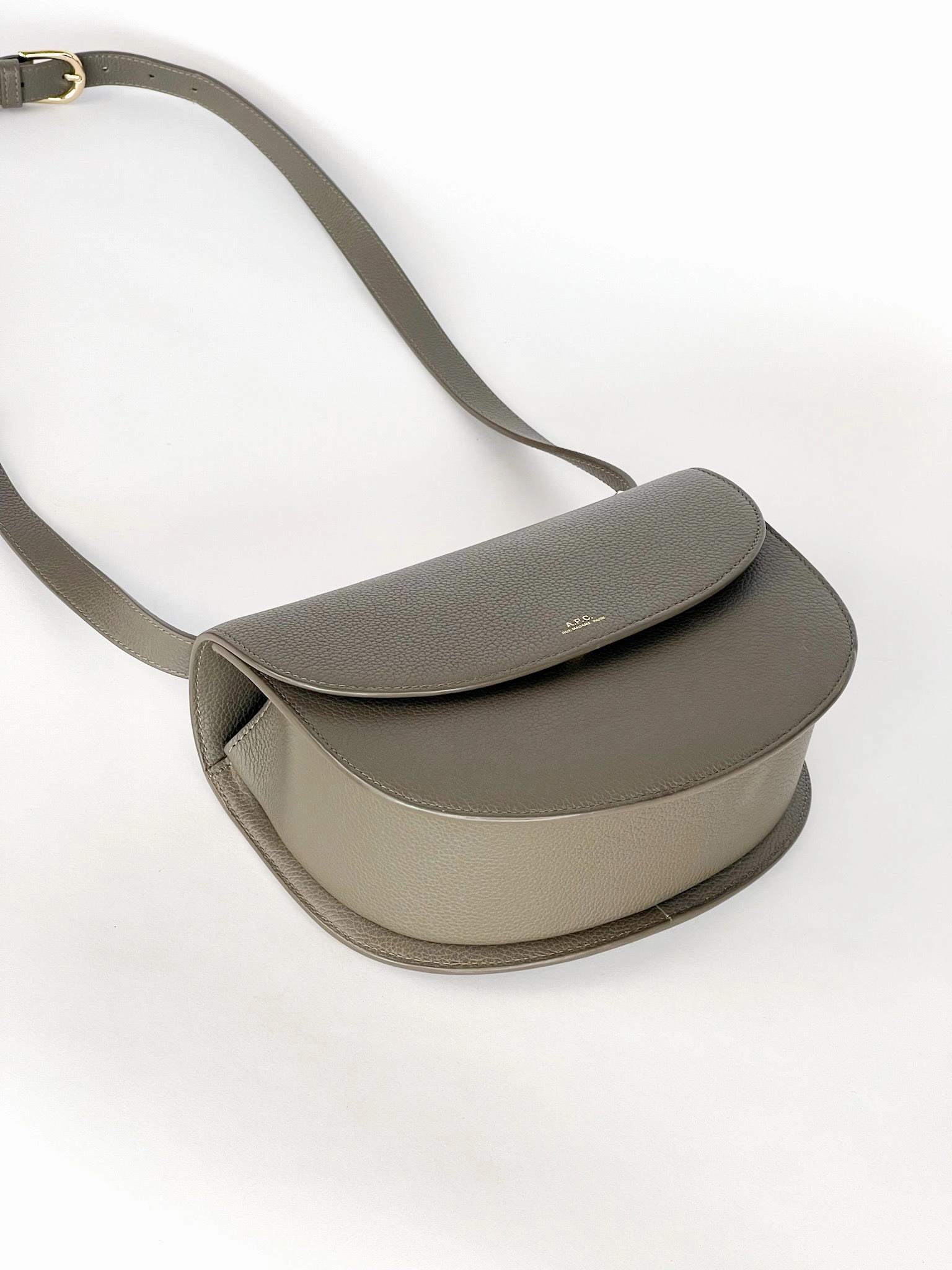 A.P.C Geneve Flap Shoulder Bag Grey