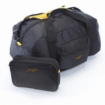 A. Saks 22"Carry-On Nylon Duffel Bag With Pouch (Black)