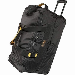 A.Saks Expandable 25in.Nylon Wheeled Duffel in Black