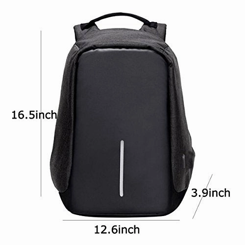 ABage Business Travel Daypack Anti Theft School Book Bag 15.6 Inch Laptop Backpack USB Charging,