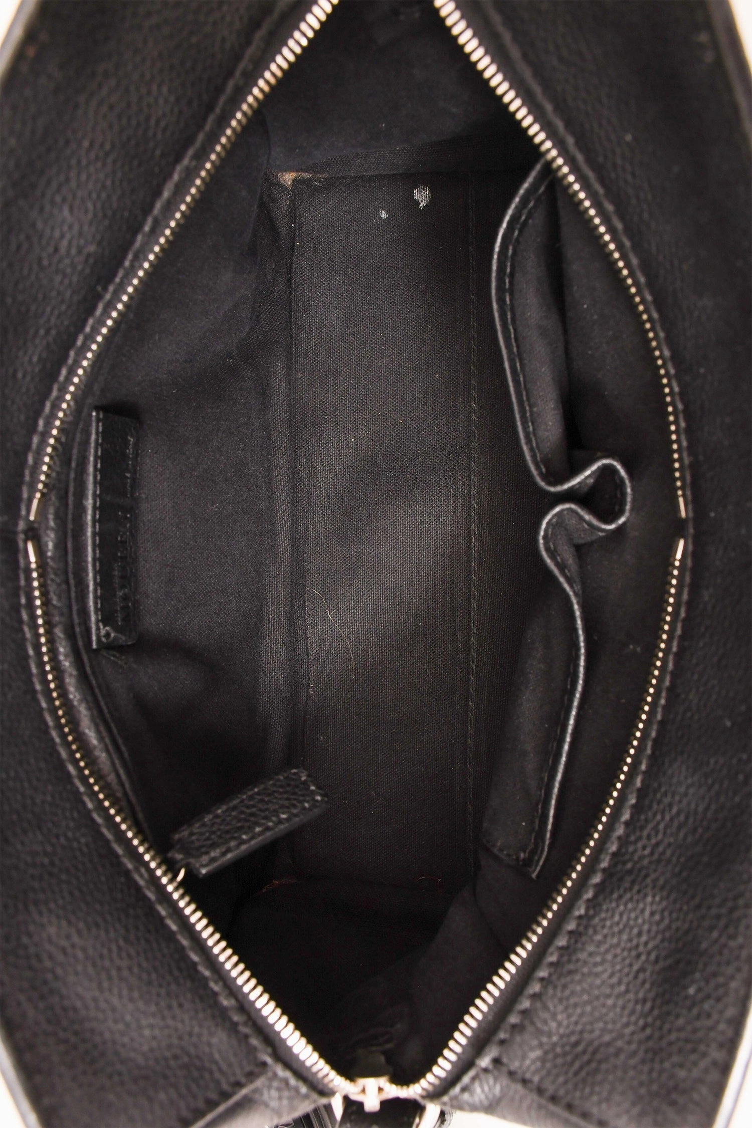 Alexander McQueen Black Leather Small Skull Padlock Zip Around Nag with Strap (As Is)