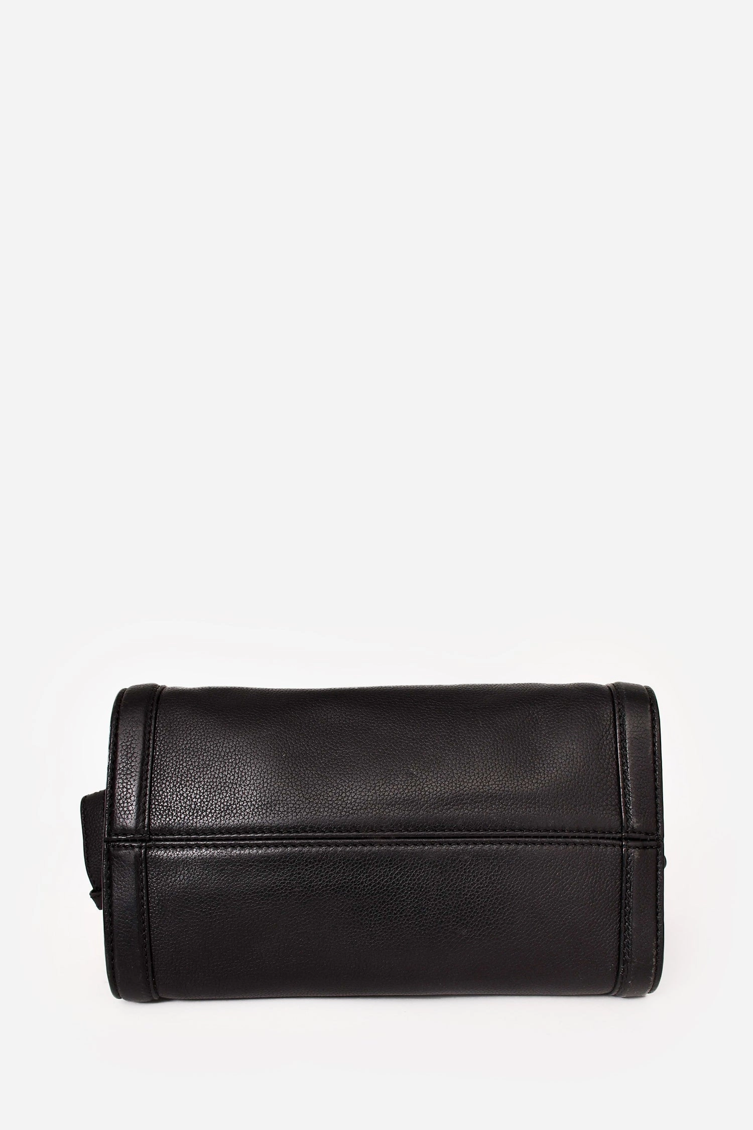 Alexander McQueen Black Leather Small Skull Padlock Zip Around Nag with Strap (As Is)