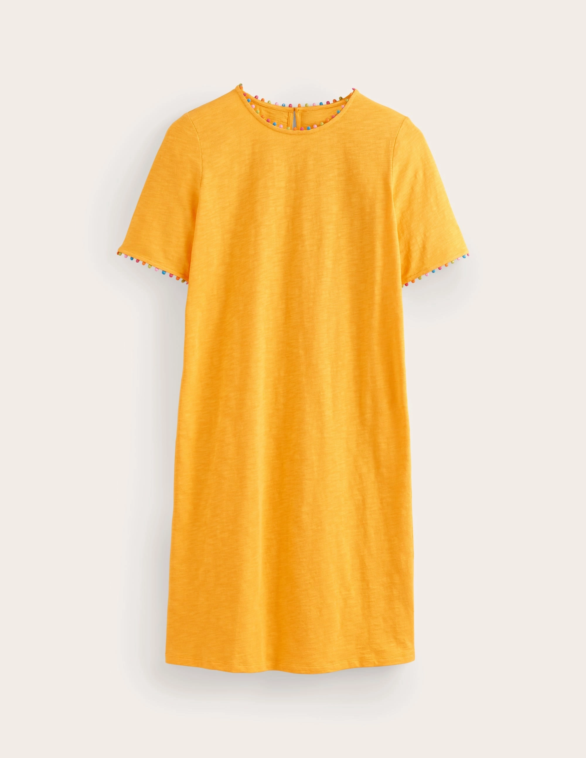 Ali Pom Sleeve Dress-Artisan's Gold