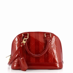 Alma Handbag Limited Edition Monogram Vernis Rayures BB