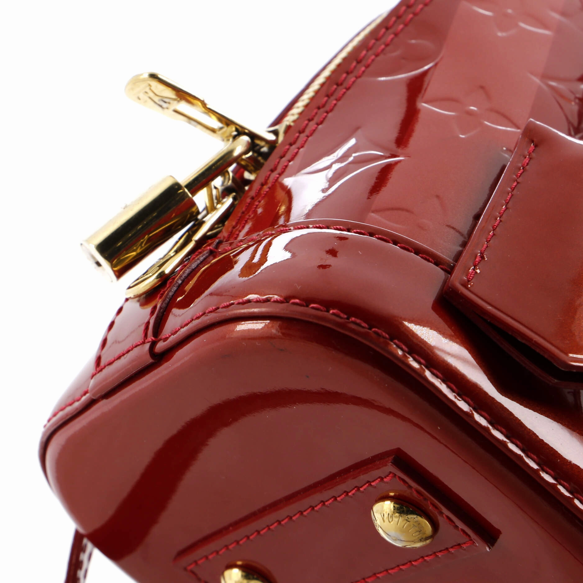 Alma Handbag Limited Edition Monogram Vernis Rayures BB
