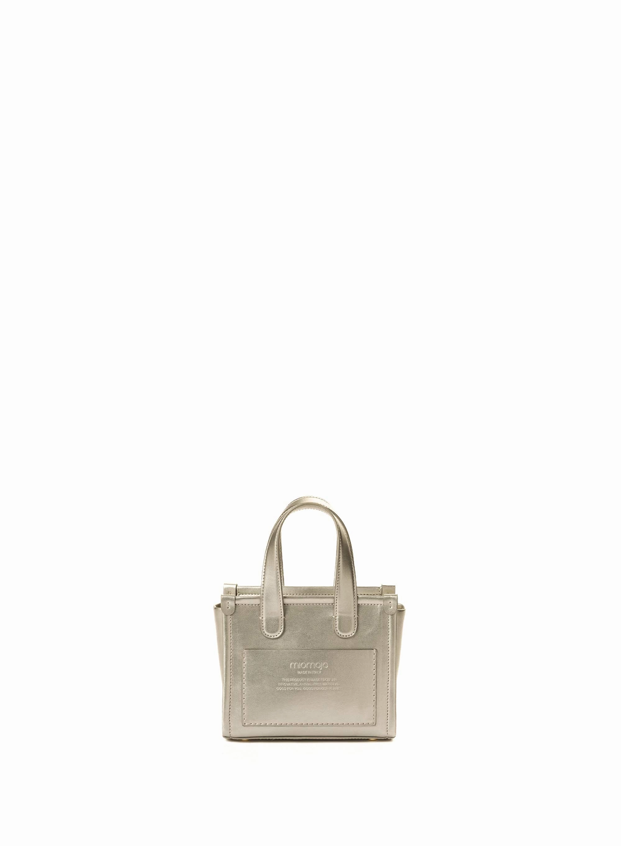 Alma S Apple Leather Vegan Tote Bag | Champagne