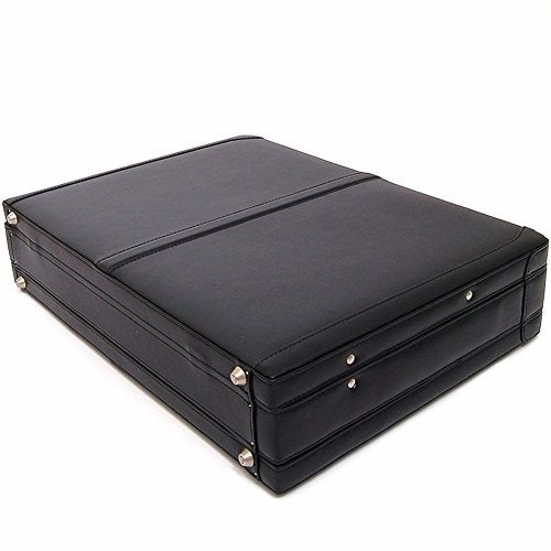 Alpine Swiss Expandable Leather Attache Briefcase Dual Combination Locks 1 Year Warranty