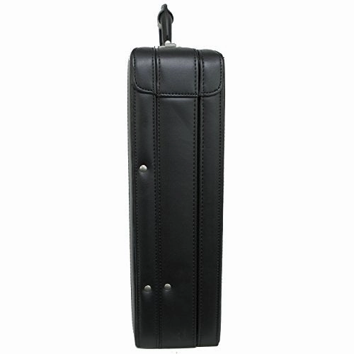 Alpine Swiss Expandable Leather Attache Briefcase Dual Combination Locks 1 Year Warranty