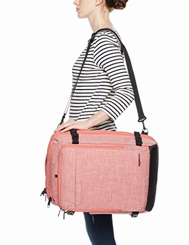 Amazon Basics Slim Carry On Laptop Travel Weekender Backpack - Salmon
