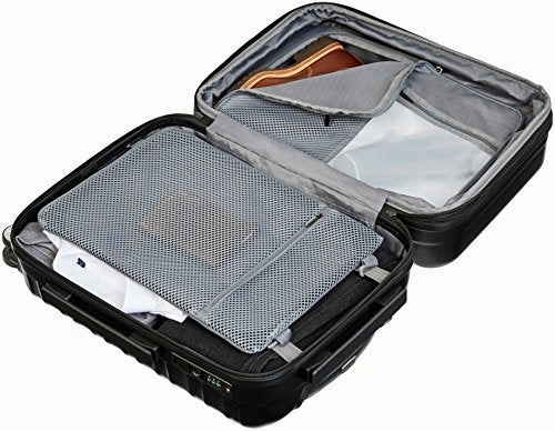 AmazonBasics Premium Hardside Spinner Luggage with Built-In TSA Lock - 20-Inch Carry-on, Black