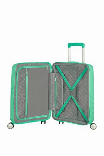 American Tourister - Soundbox Spinner Expandable, 55cm, 35,5/41 L - 2,6 KG, Green (Deep Mint)