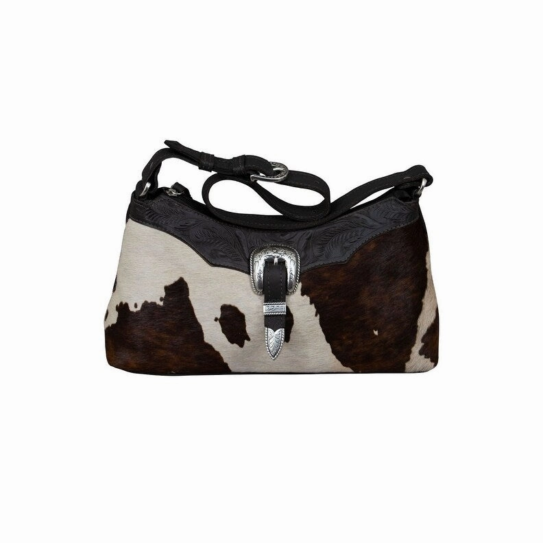 American West Western Handbag Cow Town Shoulder Pony Hair On 4150285 - 13 x 7 x 3.5