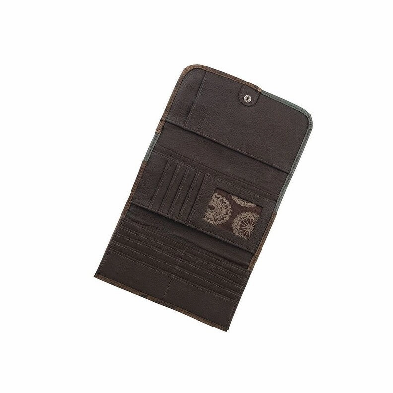 American West Western Wallet Womens Annie's Secret Charcoal 8983282 - 7.5 x 4
