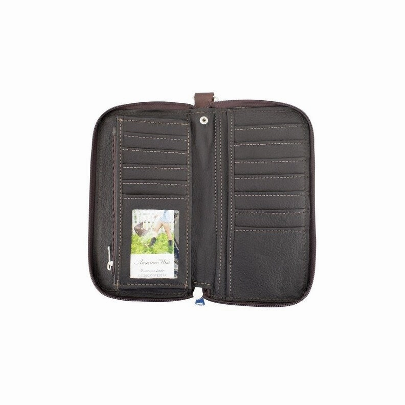 American West Western Wallet Womens Cow Town Pony Hair On 4150082 - 8 x 4