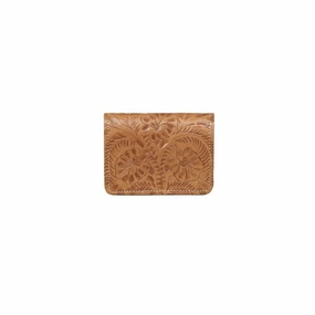 American West Western Wallet Womens Trifold Natural Tan 6615882 - 5 x 3.75