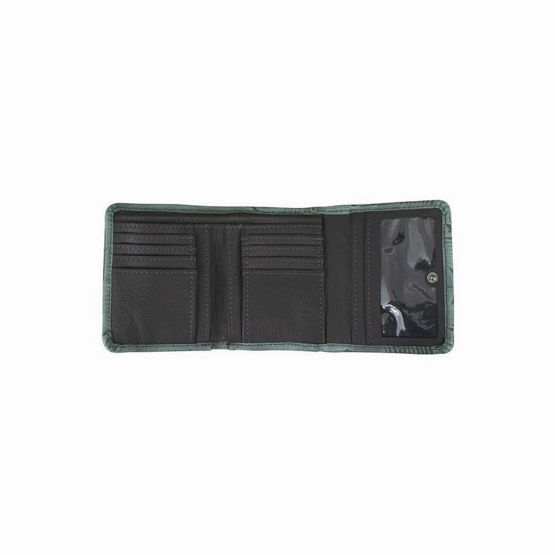 American West Western Wallet Womens Trifold Natural Tan 6615882 - 5 x 3.75