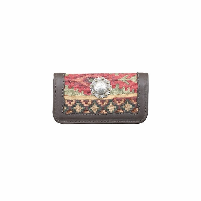 American West Western Wallet Womens Woven Tapestry Multi-Color 6140282 - One Size