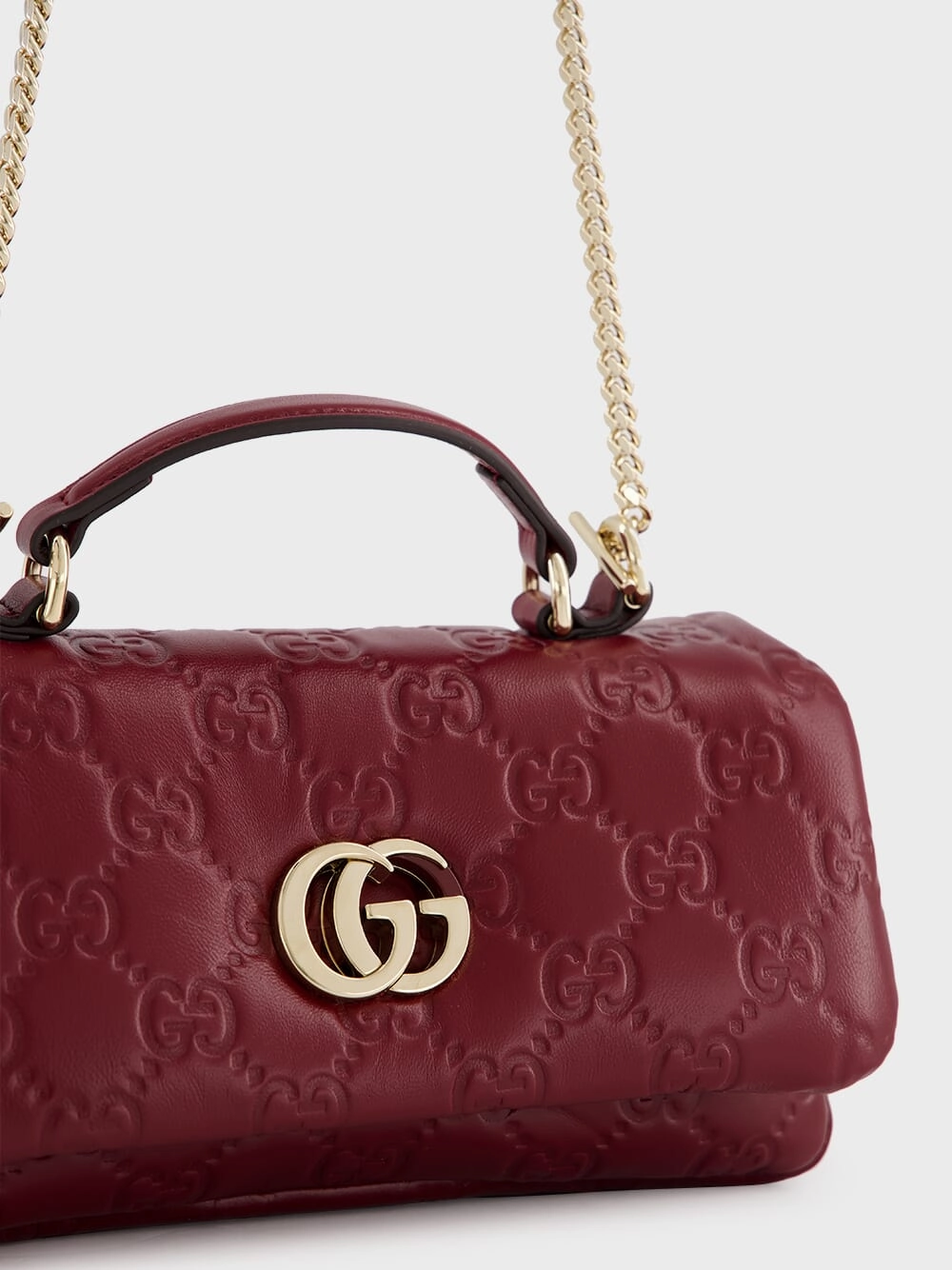 Ancora Red GG Milano Mini Top Handle Bag