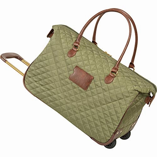Anne Klein Wheeled Duffle Bag - Large Weekend Overnight 20 Inch Carry On Luggage for Women Travel
