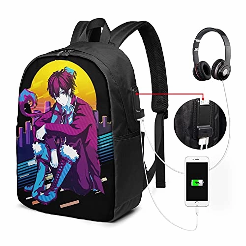 Ao No Exorcist Rin Work Bookbag College Bag 17in Laptop Backpack Fashion Travel Backpack With Usb Charging Port