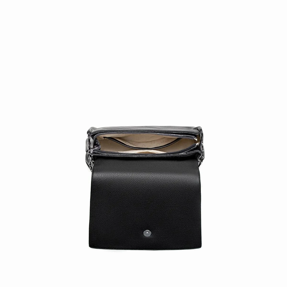Aria Vegan Leather Shoulder Bag | Black Pebbled