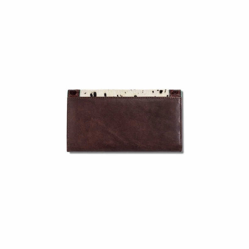 Ariat Western Wallet Womens Willa Calf Hair Magnetic Brown A770013002 - 4 1/4 x 7 1/2 x 1