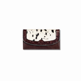 Ariat Western Wallet Womens Willa Calf Hair Magnetic Brown A770013002 - 4 1/4 x 7 1/2 x 1