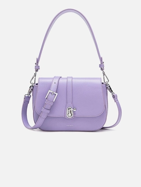 Athena Vegan Leather Saddle Bag | Lavender