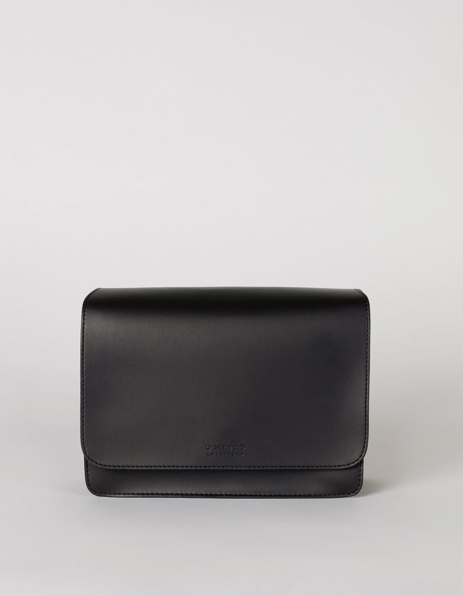 Audrey Apple Leather Vegan Crossbody | Black