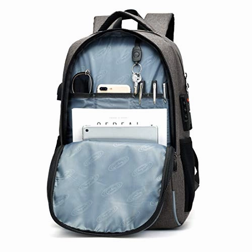 AUGUR Business Laptop Backpack, Anti Theft Slim Travel Computer Backpack with USB Charging Port,