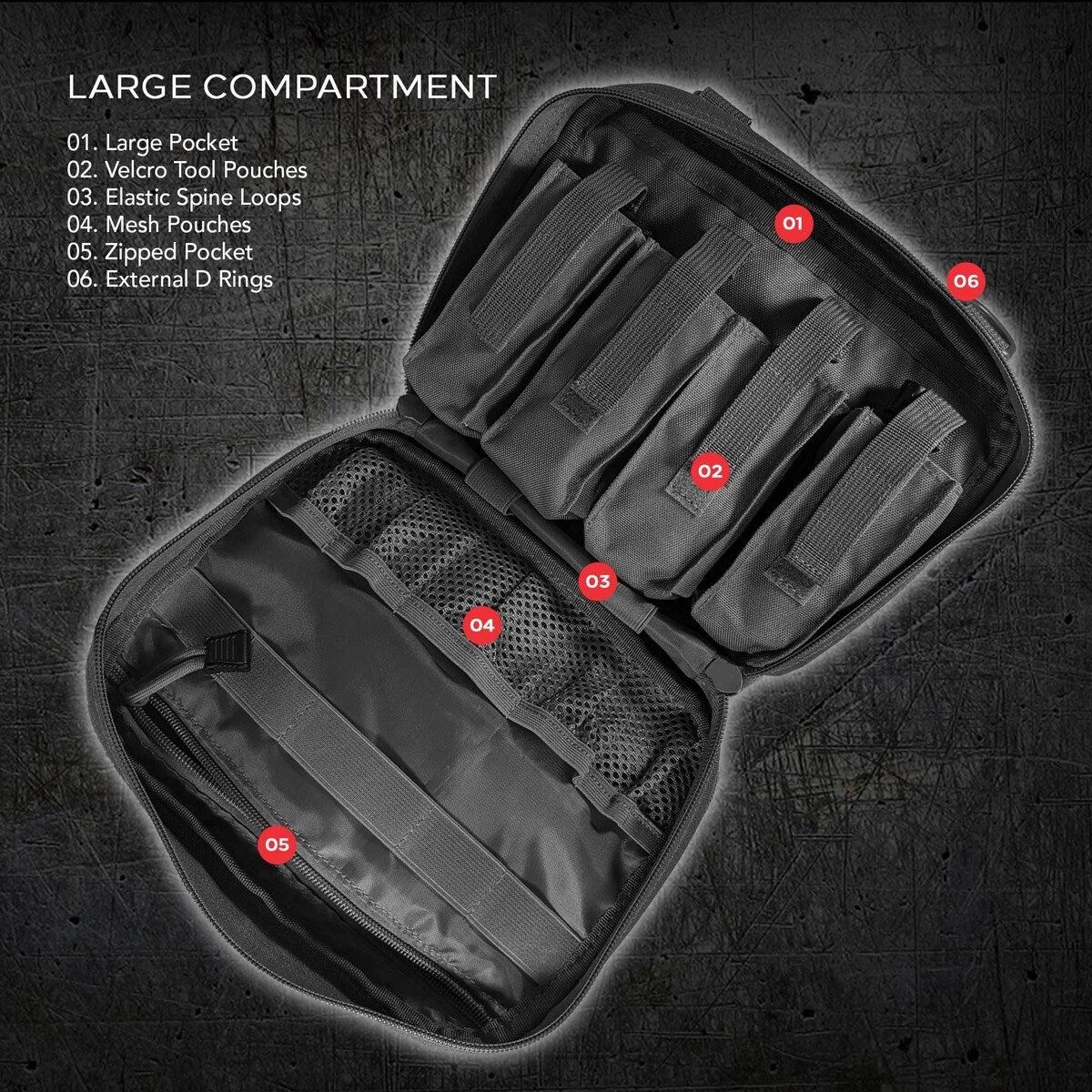 Backpack OrganizerUtility Bag Pouch;Go Bags;Bug Out Bags;72 Hour Kits;Survival Kits;Tactical Pack;First Aid Supplies