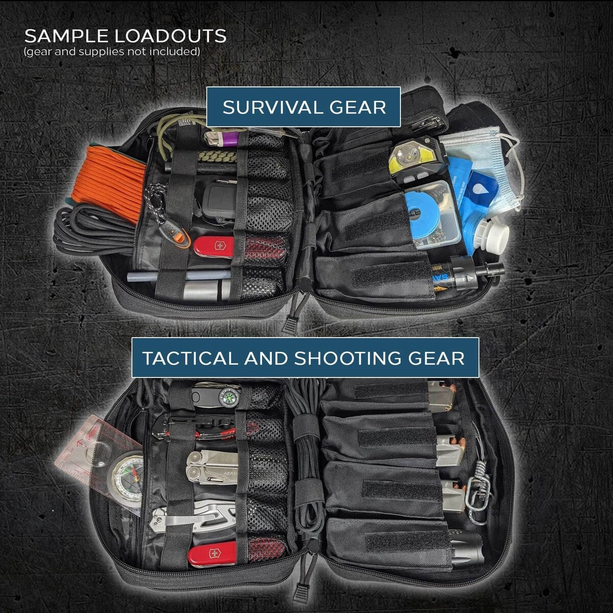 Backpack OrganizerUtility Bag Pouch;Go Bags;Bug Out Bags;72 Hour Kits;Survival Kits;Tactical Pack;First Aid Supplies