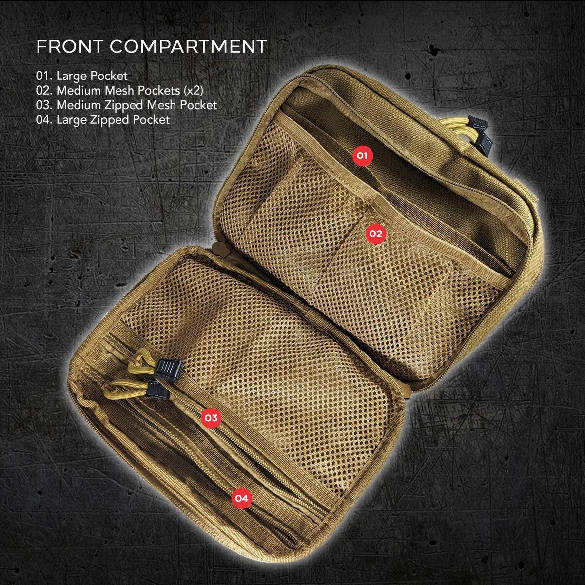 Backpack OrganizerUtility Bag Pouch;Go Bags;Bug Out Bags;72 Hour Kits;Survival Kits;Tactical Pack;First Aid Supplies