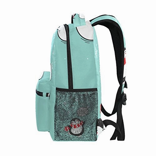 Backpack Travel Cartoon Penguin School Bookbags Shoulder Laptop Daypack College Bag for Womens Mens