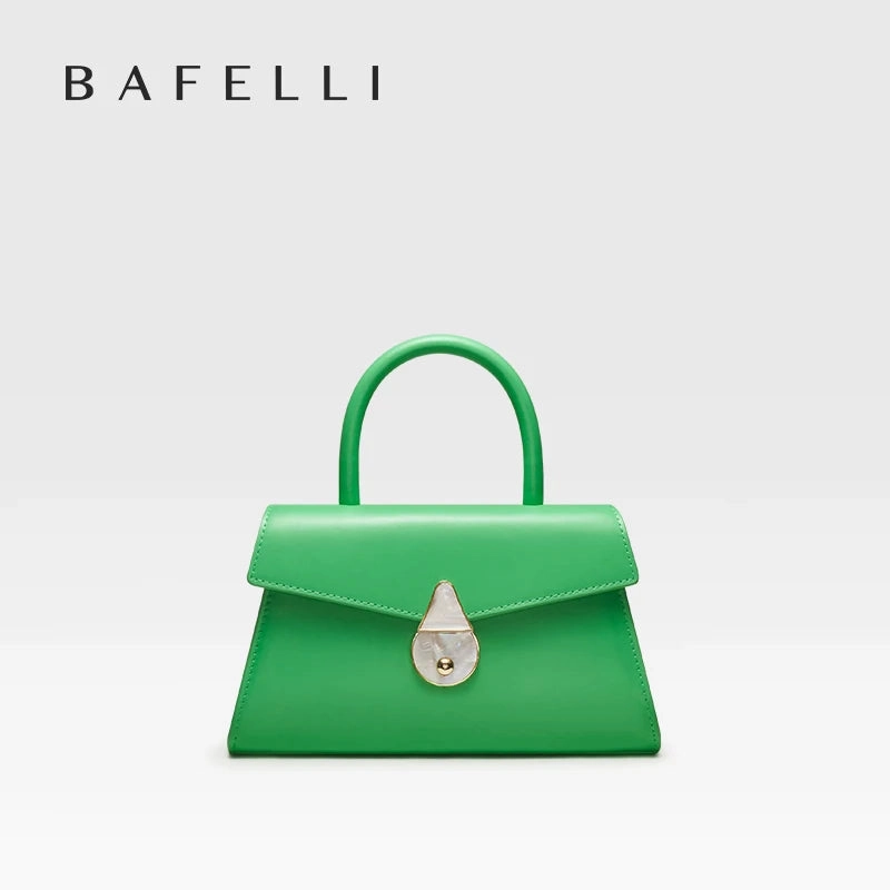 BAFELLI Mini Green Leather Handbag